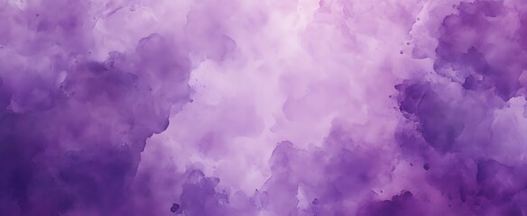 Fototapeta premium Abstract Watercolor Violet Background with Copy Space