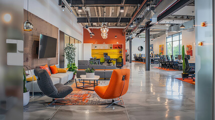 A modern agile workplace with modular design, open-floor concepts, and real-time digital tools for fast-paced project management.