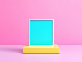 Bold gradient background, high contrast color transitions, 3D illustration