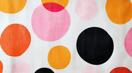 A playful polka dot pattern with contrasting colors.