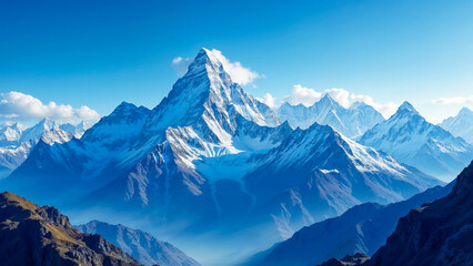 Obraz premium Tourist attraction Mount Everest created by artificial intelligence