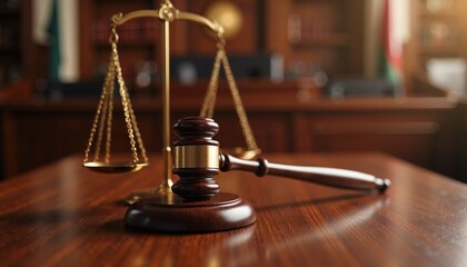 Gavel, Scales of Justice, and Law Books, Legal, Courtroom, and Law Concepts with Copy Space