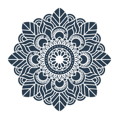 Mandala design, Floral circular mandala design, black and white background with mandala design