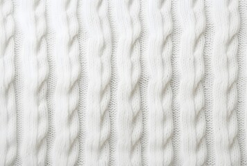 Obraz premium White Knitted Fabric Texture Background