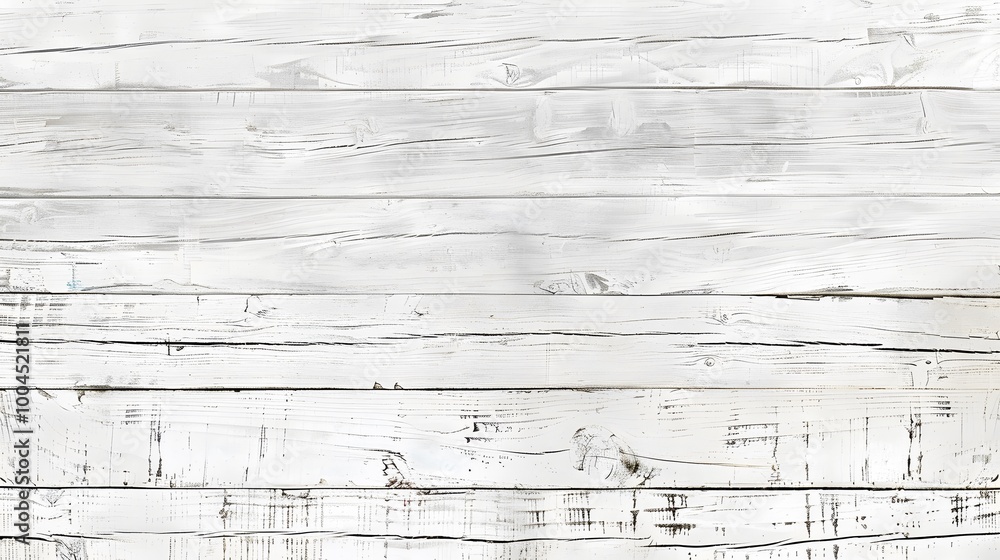 Poster White Washed Wood Plank Texture Background