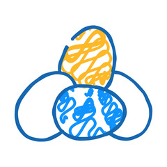 eggs chicken doodle icon sketch vector. eggs chicken sign. isolated symbol illustration