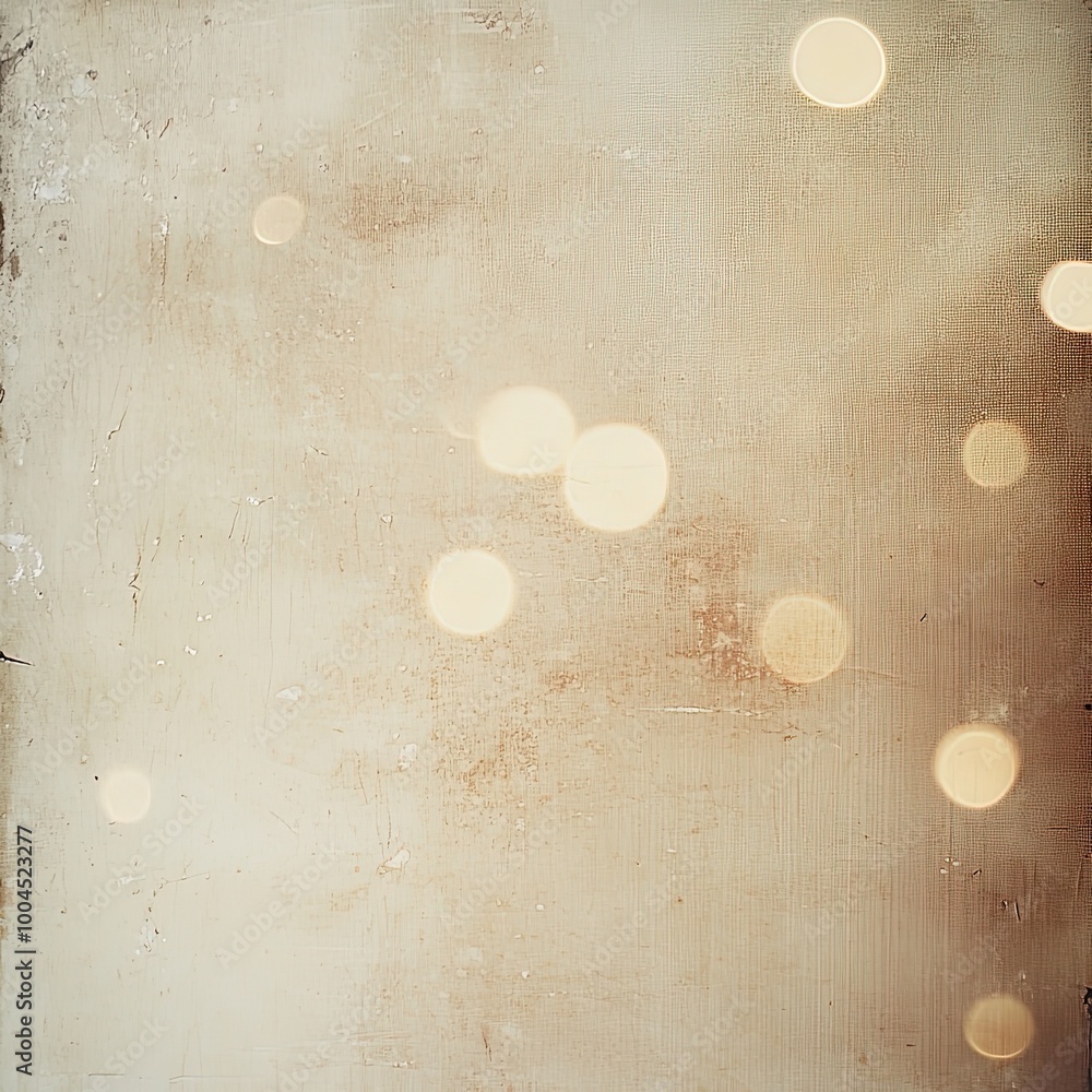 Poster soft muted beige background with delicate light bokeh for elegant design.