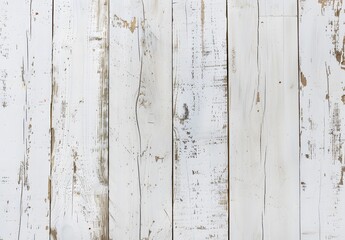 Distressed White Wooden Plank Background Texture