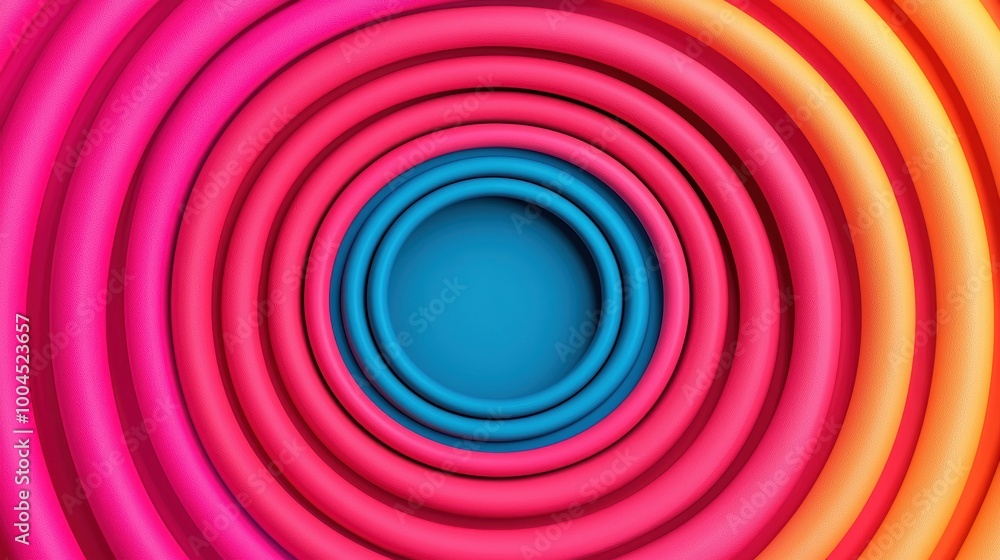 Aufkleber colorful circular patterns with gradient background