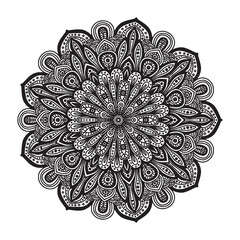 Hand drawn doodle mandalas bundle. Floral and abstract mandalas big collection for coloring book. Circle ornaments set vector illustration