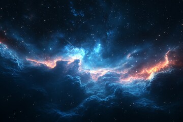 Fototapeta premium An awe-inspiring visual representation of the boundless universe, capturing the infinite wonders of the cosmos and the celestial beauty beyond