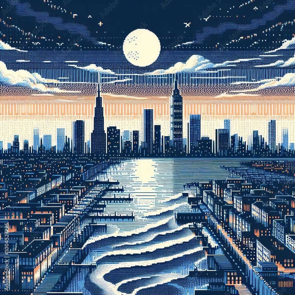 Poster ascii art skyline convert a skyline view into an ascii art image