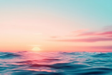 Obraz premium Gentle gradient background, oceaninspired tones, 3D illustration