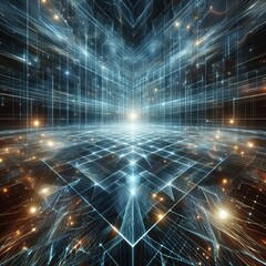 Projected Reflected Hologram reflecting on surfaces creating pat