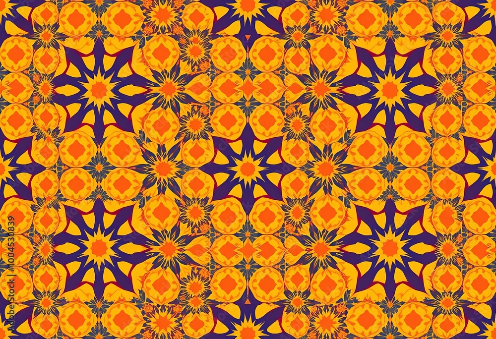 Poster repeating patterns employing repeating patterns to create a sens