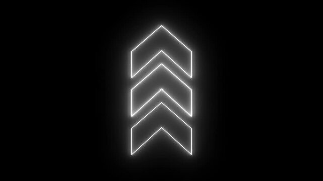 Neon arrow icon animation.
