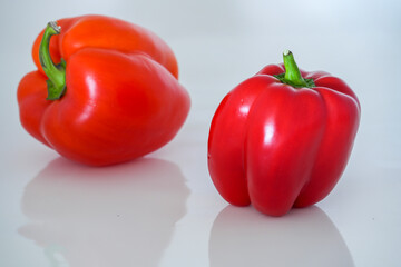 Red peppers isolated no person