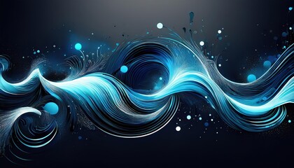 Twisting Tendrils of Electric Blue Energy in 3D