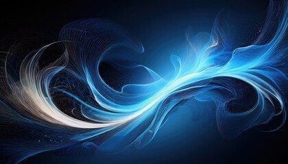 Fototapeta premium Twisting Blue Tendrils with Glowing Energy Effects