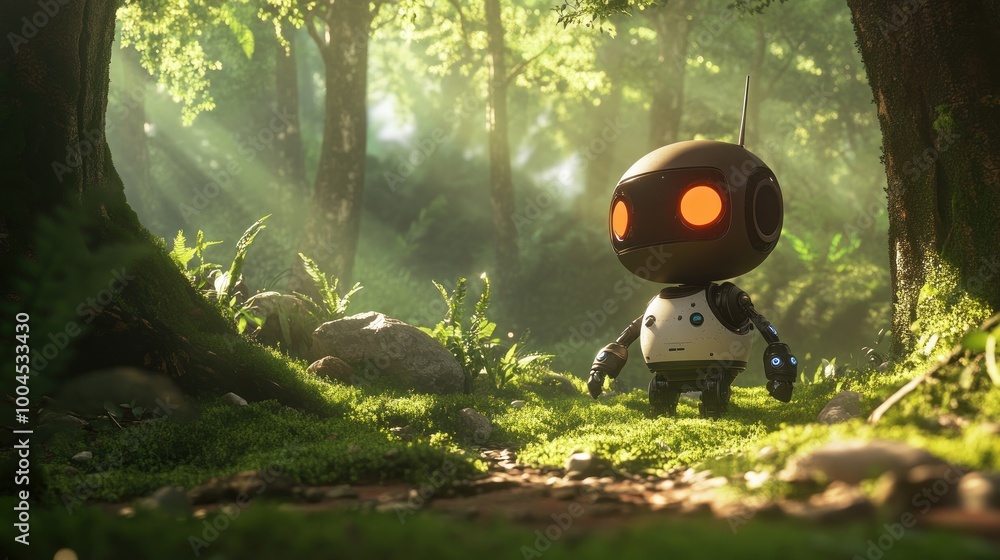 Poster robot exploring the forest