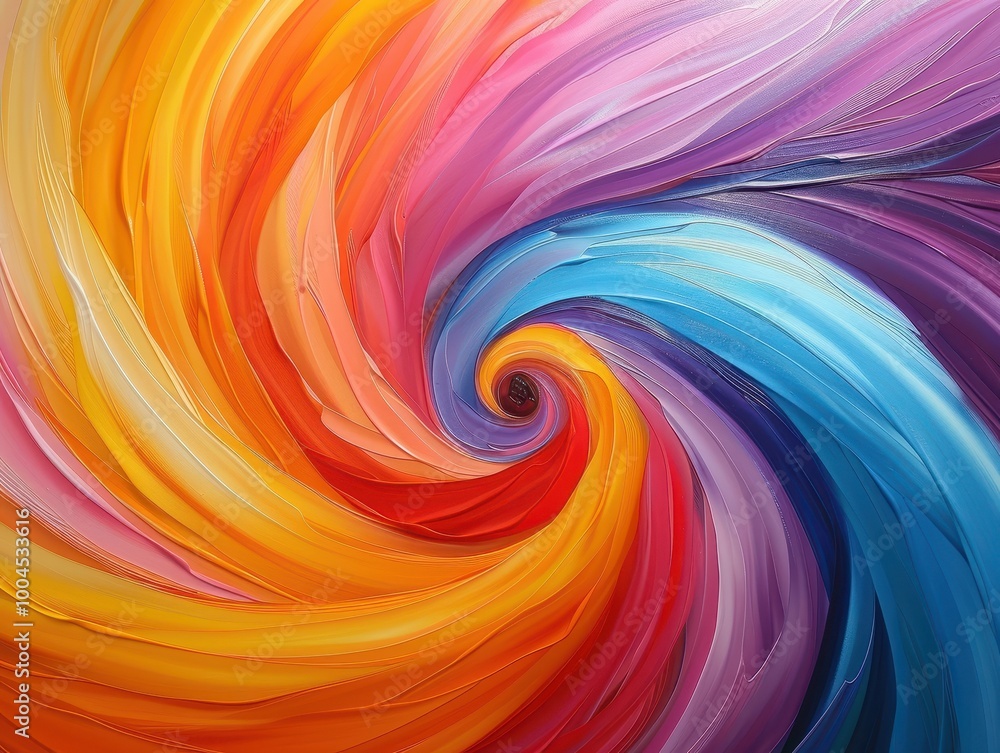 Aufkleber vibrant swirl of colors creating a dynamic and captivating visual flow, ideal for artistic projects 