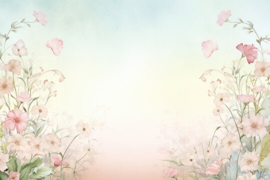 Painting of primrose border backgrounds outdoors pattern.