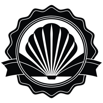recommend clip art: Shell vector icon scallop shellfish pearl  shell logo black line icon sea shell symbol