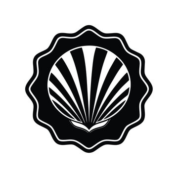 recommend clip art: Shell vector icon scallop shellfish pearl  shell logo black line icon sea shell symbol