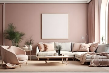 modern living room with sofa