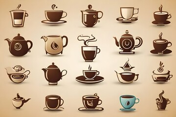 set of coffee cups