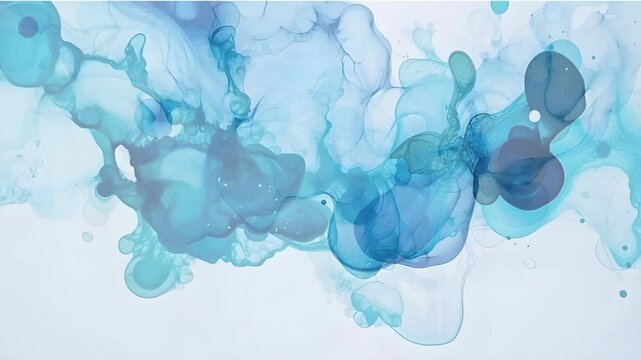 BLUE LIQUID COLOR ON A WHITE BACKGROUND