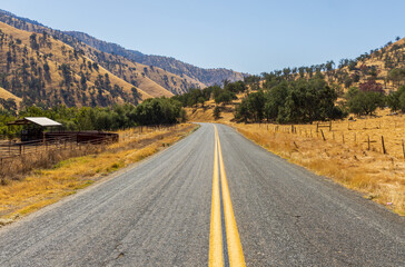 Rural Landscape in California. Countryside of USA
