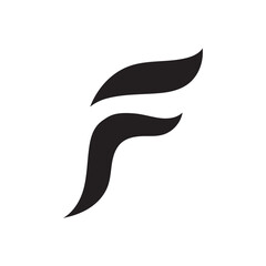 F letter logo template