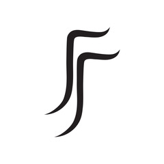 F letter logo template