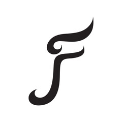 F letter logo template