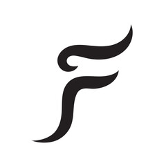 F letter logo template