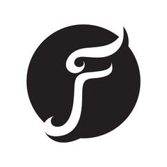 F letter logo template