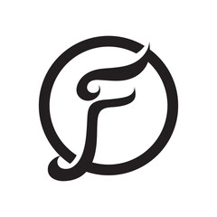 F letter logo template