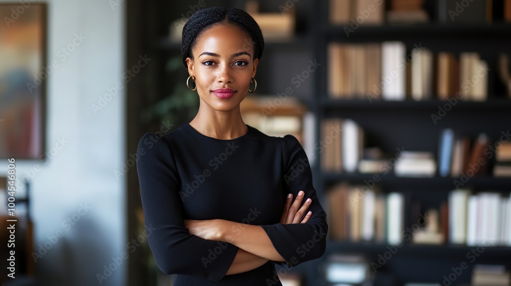 Canvas Prints Confident Woman in Stylish Office Environment