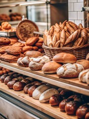 Freshly Baked Bread and Pastries at a Bakery