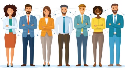 Obraz premium Professional team standing together with confidence