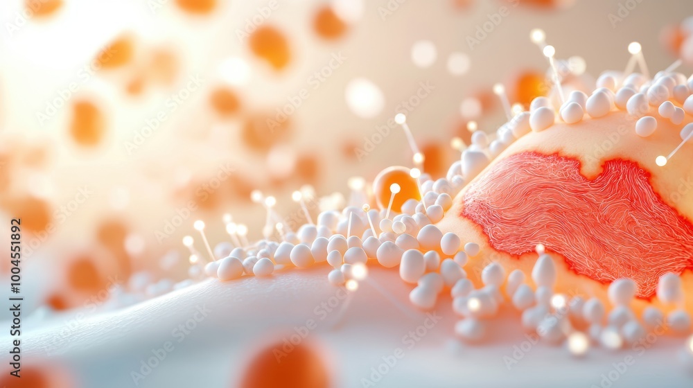 Poster microscopic view of cellular structures in nature
