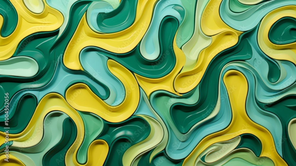 Poster minimalist abstract textures evoking sound lines and waves in two or three primary colors