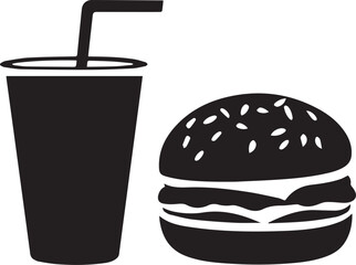 Fast food silhouette Chinese food icon