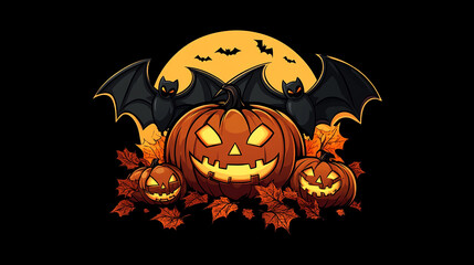 happy halloween Logo Design illustration