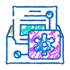 email marketing campaign management doodle icon sketch vector. email marketing campaign management sign. isolated symbol illustration