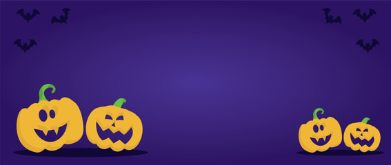 Halloween themed banners and patterns. Halloween theme vector illustration	