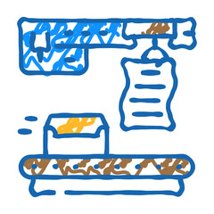 automated email marketing doodle icon sketch vector. automated email marketing sign. isolated symbol illustration