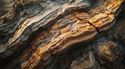 Textured rock surface with layered patterns.