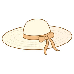 Beautiful summer hat vector